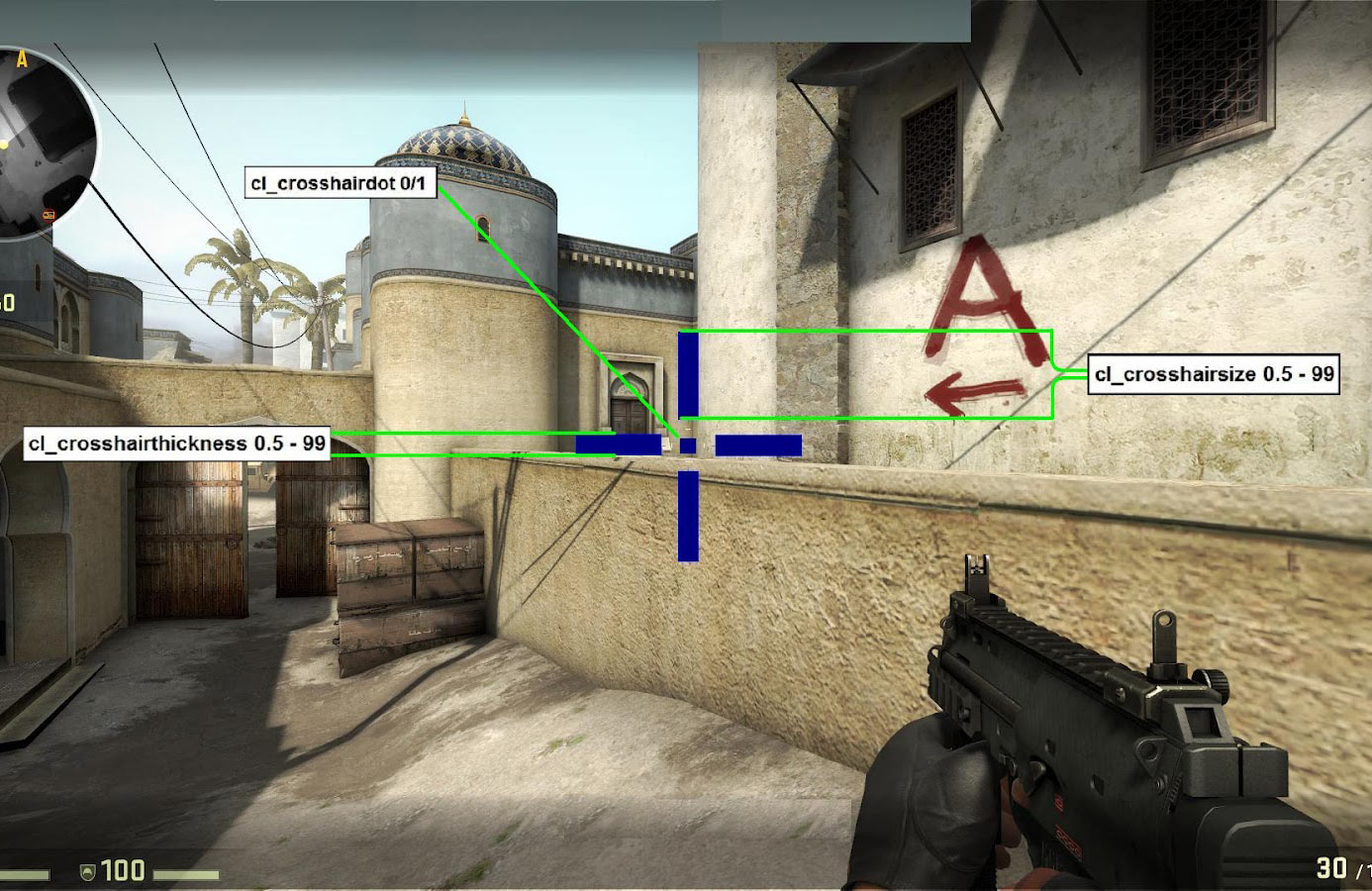 csgo pro player crosshair