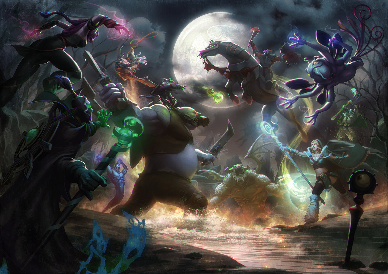 dota-collage-fight-in-the-night