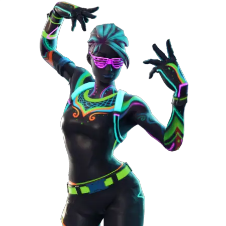 Nitelite - Fortnite Skin - Female Neon Party Outfit