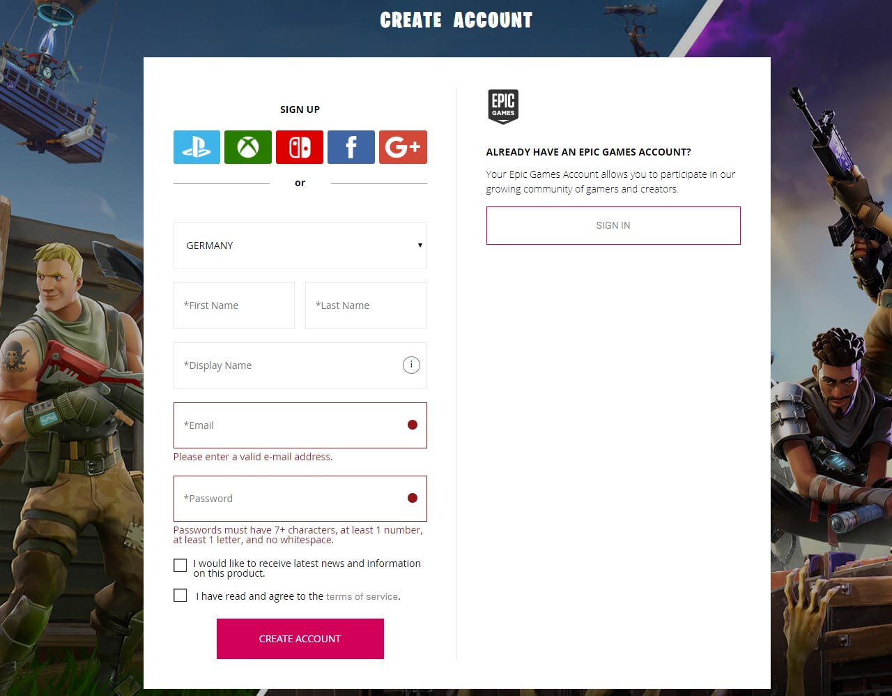 account fortnite generator