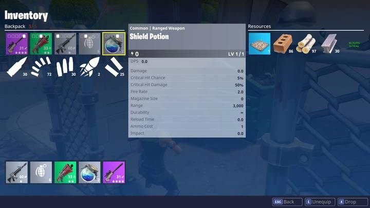 Fortnite Inventory Screenshot