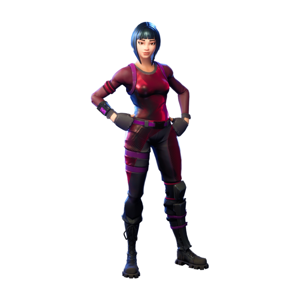 Brilliant Striker - Fortnite Skin - Purple Short Haired Girl