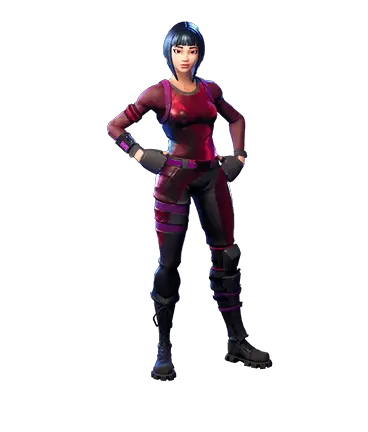 Radiant Striker Fortnite Girl Brilliant Striker Fortnite Skin Purple Short Haired Girl