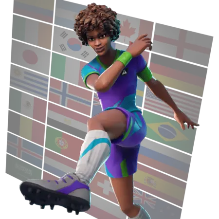 Dynamic Dribbler - Fortnite Skin - Female Afro Soccer Player