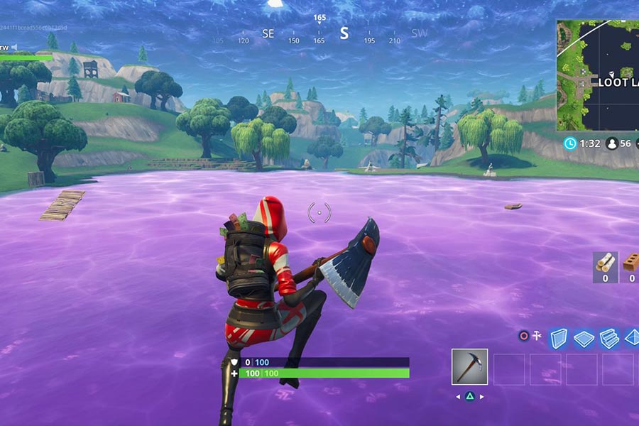 Fortnite Battle Royale Jumping on the Water