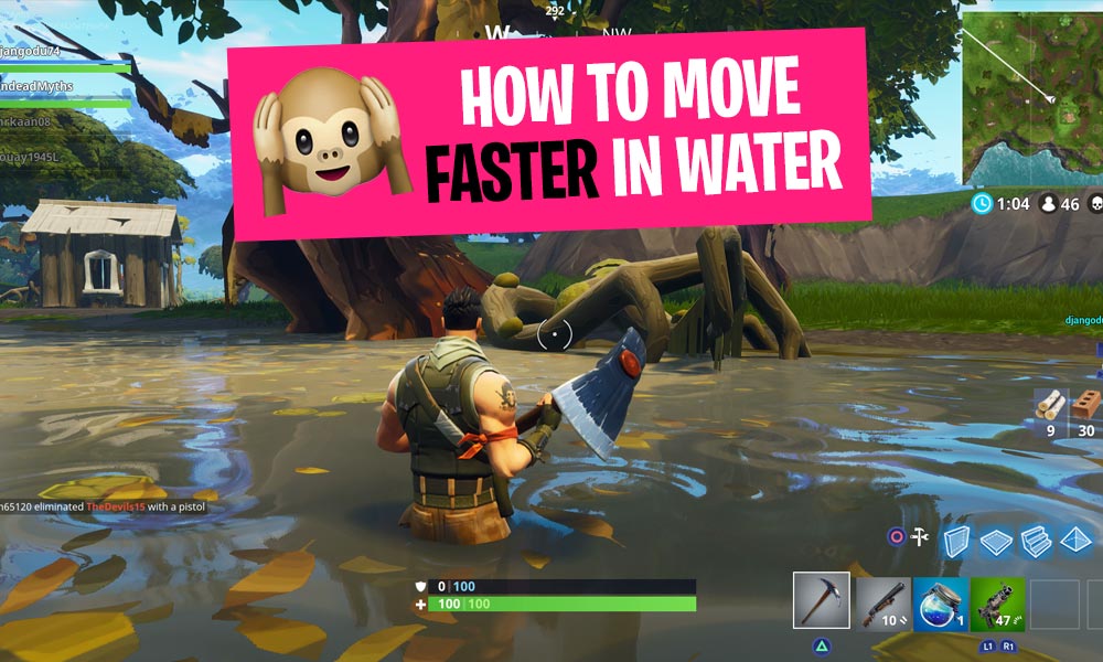 Fortnite How to move faster in water
