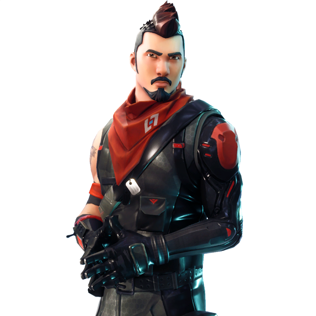 Midnight Ops - Fortnite Skin - Mustache Mohawk Costume