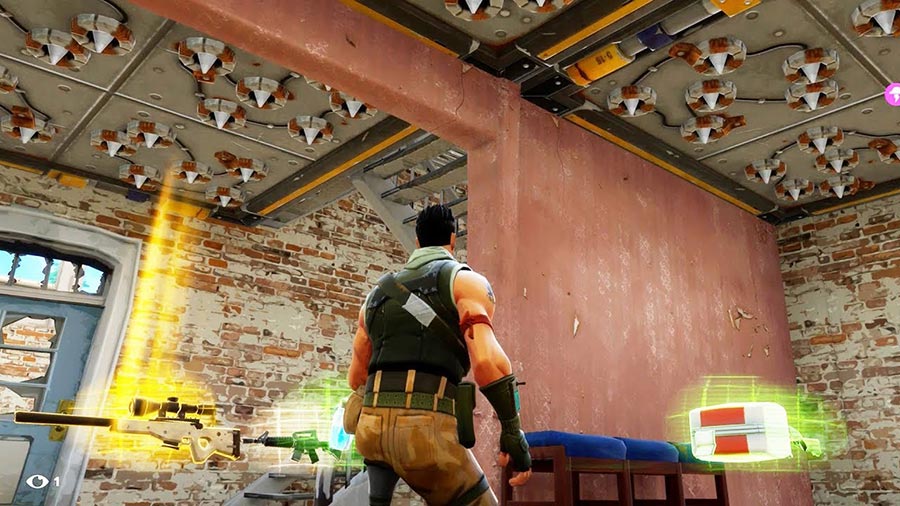 Place Traps in Fortnite Houses