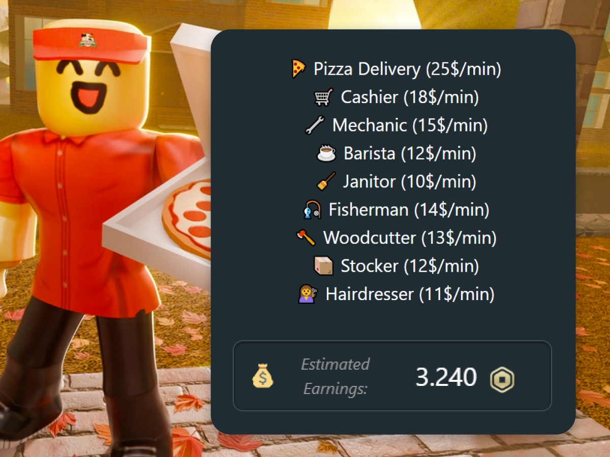 Bloxburg Job Money Calculator
