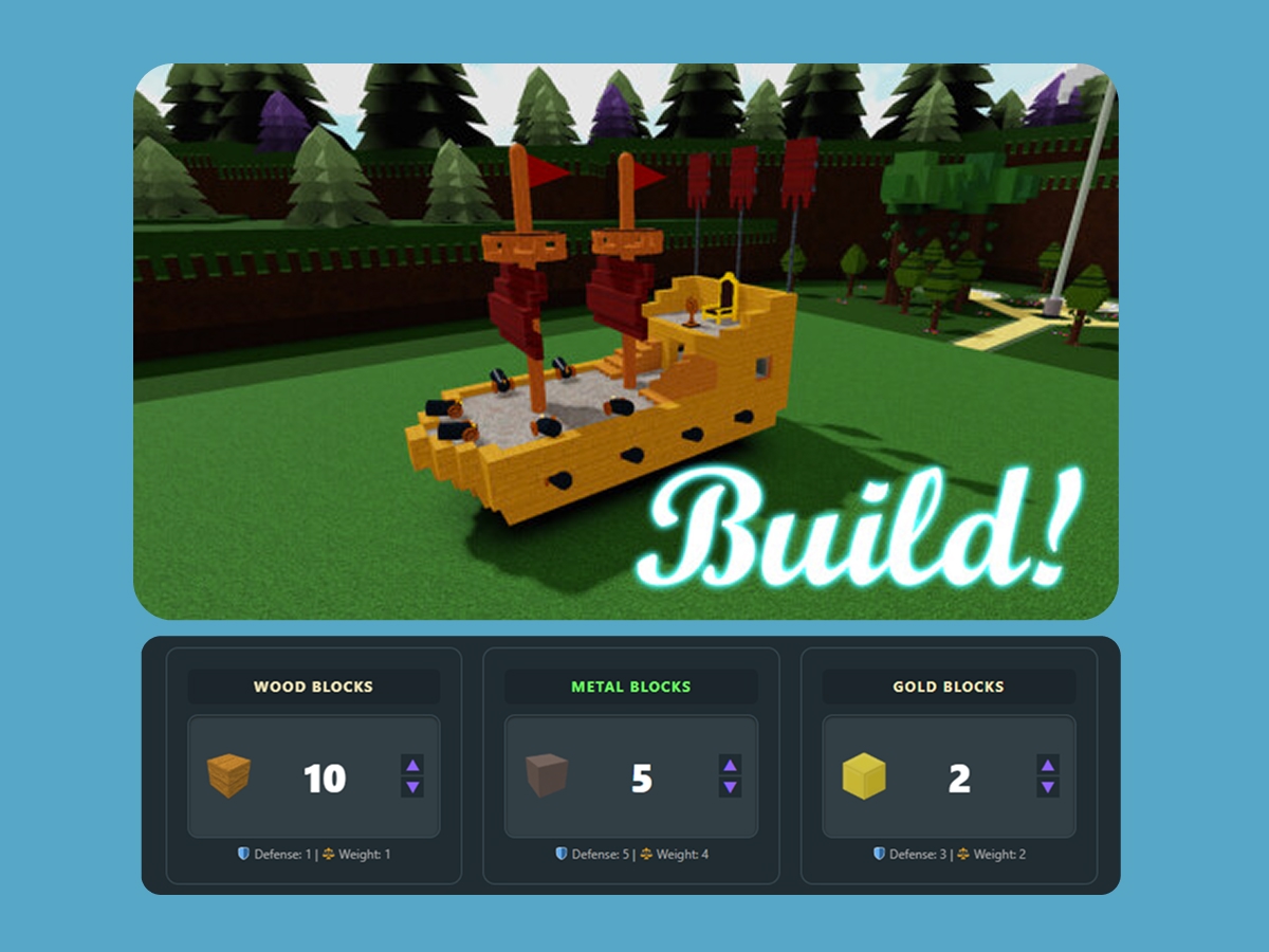 Build a Boat for Treasure Calculator