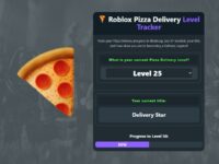 Roblox Pizza Delivery Level Tracker (All 50 LEVELS)