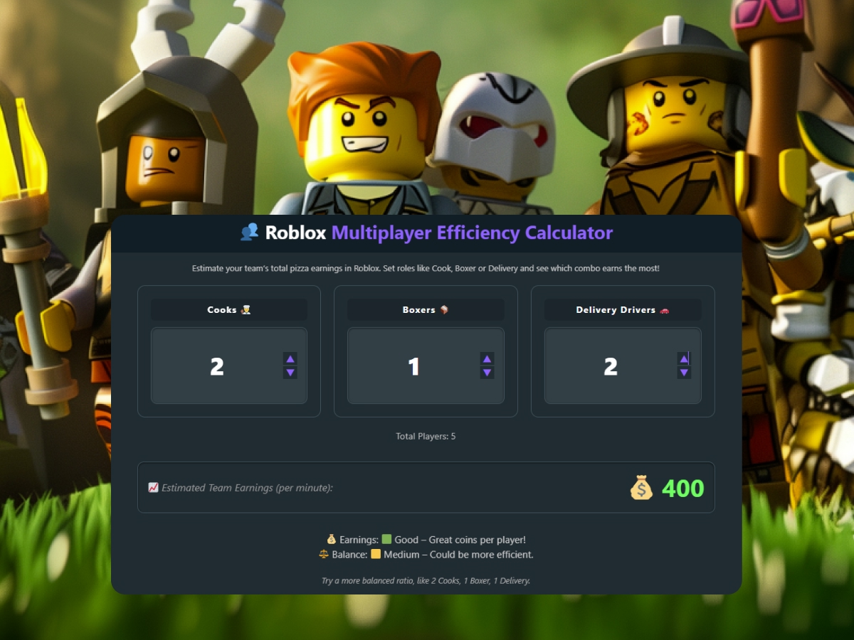 Roblox Multiplayer Team Calculator