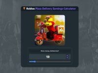 Roblox Pizza Delivery Earnings Calculator