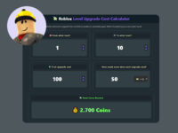 Roblox Level Upgrade Cost Calculator