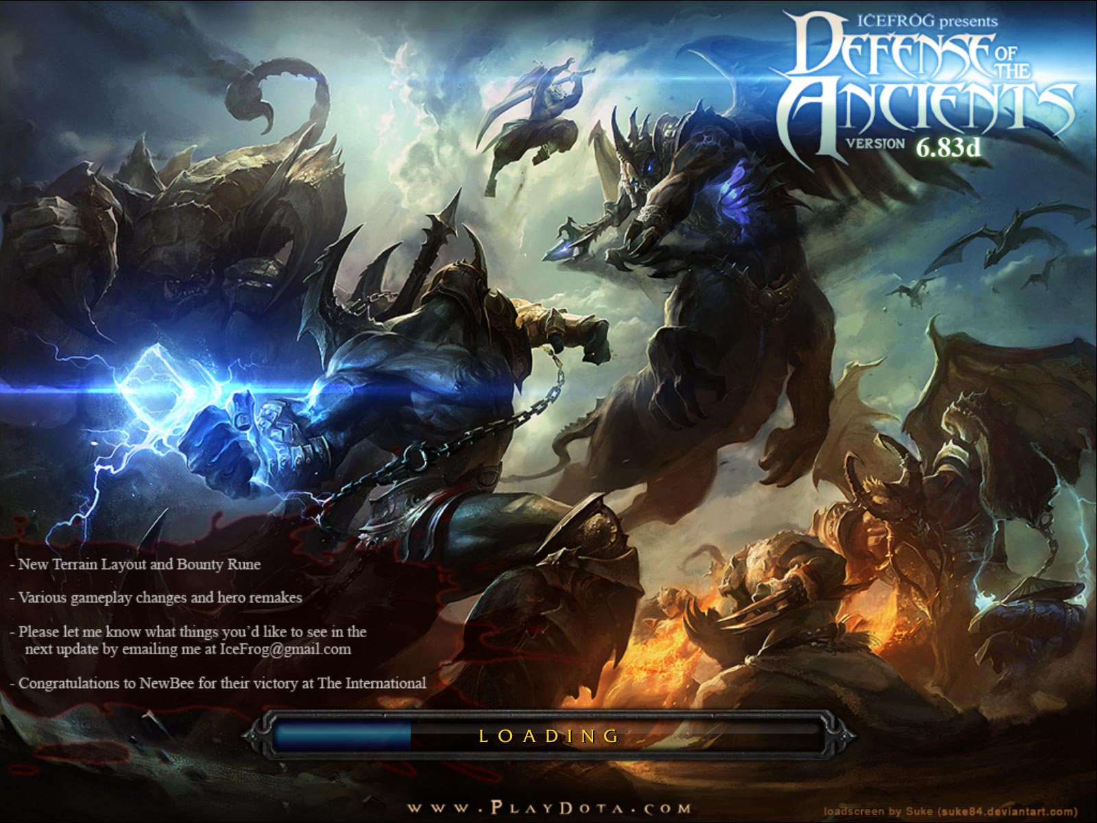 Dota Allstars v6.83d Loading Screen