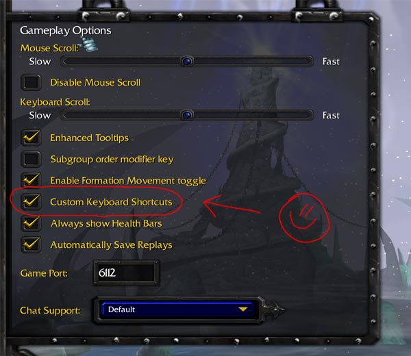 how to set up hotkeys for wow