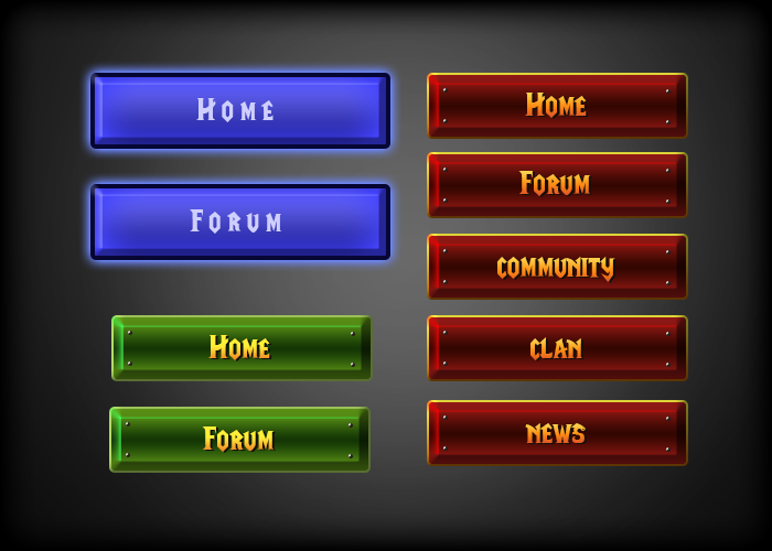 Warcraft 3 Button and Borders Design