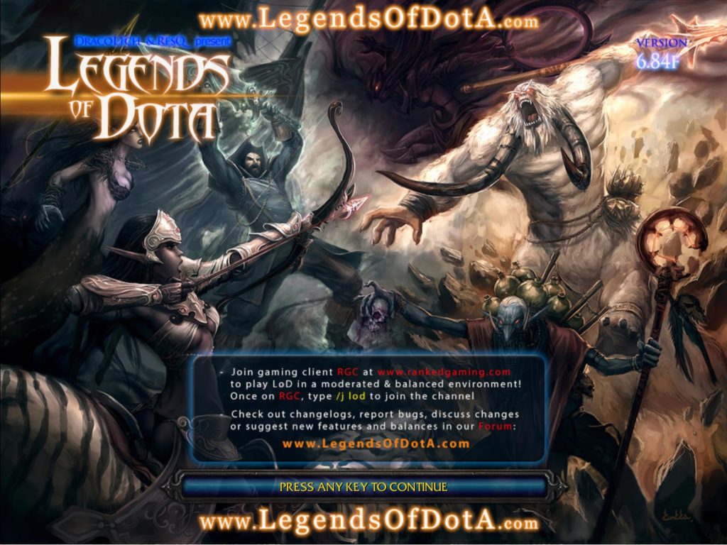 Dota LoD 6.84 Loading Screen