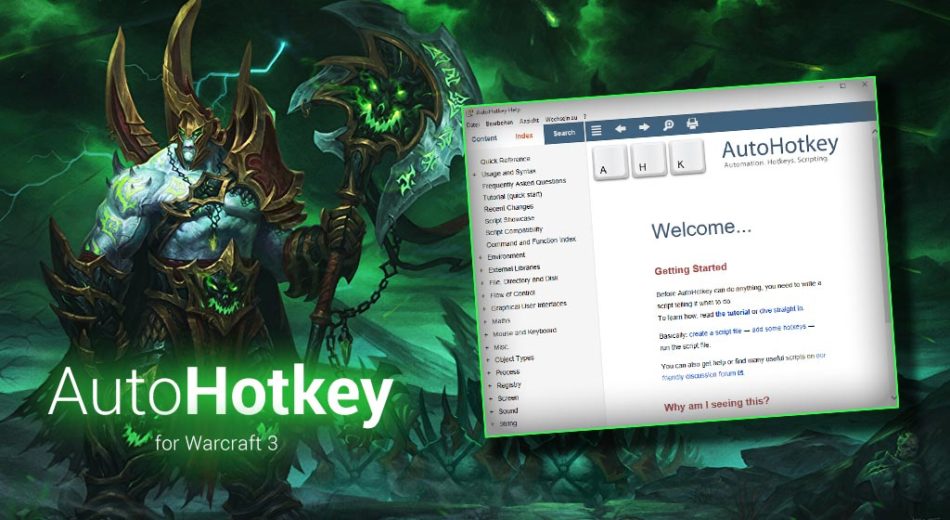 how to set up hotkey orc warcraft 3