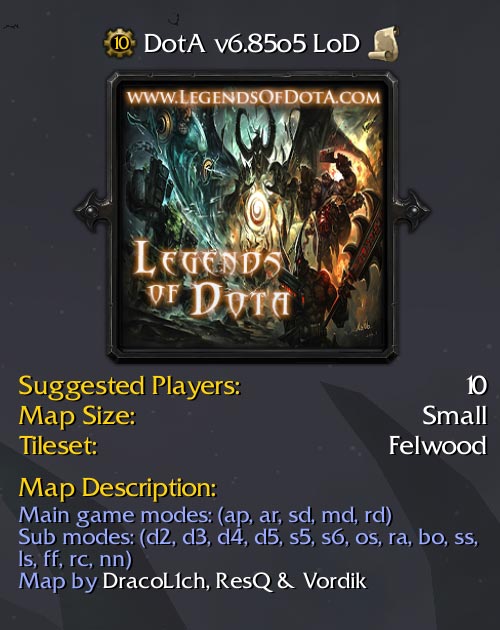 Get Dota LoD 6.85o5 (Legends of Dota Download)