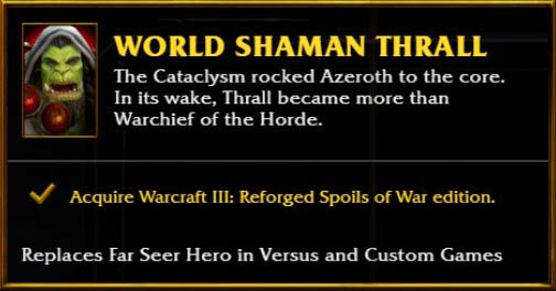 Thrall World Shaman Skin Info