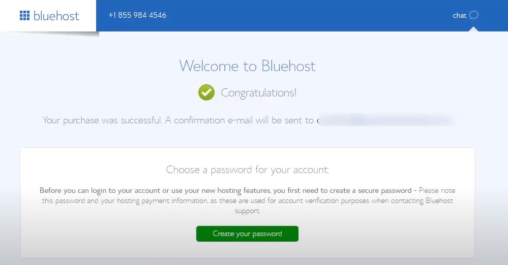 Bluehost Domain congratulations