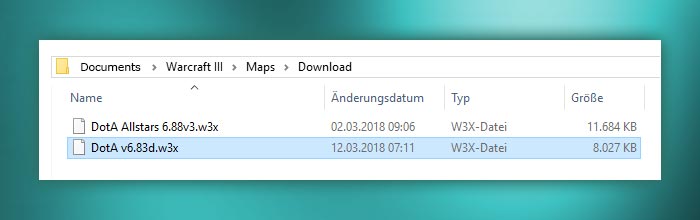 Dota Allstars 6.83d W3X Installation