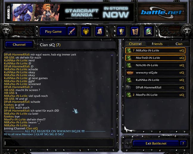 Battle net chat